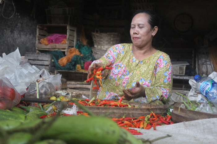 Padagang cabai di PCN Jombang