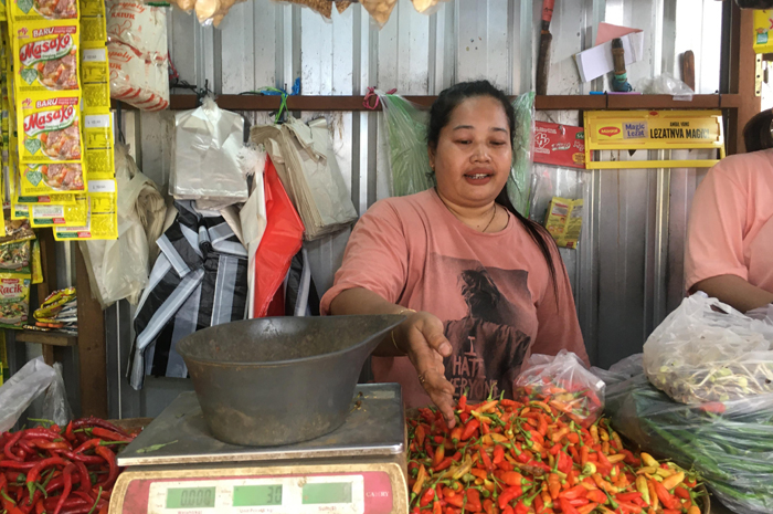 Harga cabai di pasar kini terus melonjak jelang lebaran