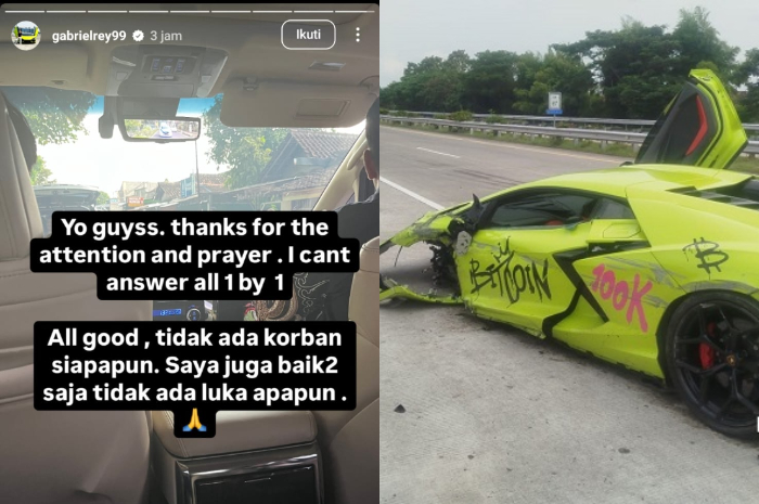 Pernyataan Gabriel Rey, bos Kripto yang juga crazy Surabaya usai terlibat kecelakaan di Jalan Tol Jombang - Mojokerto, Jumat (2/5)