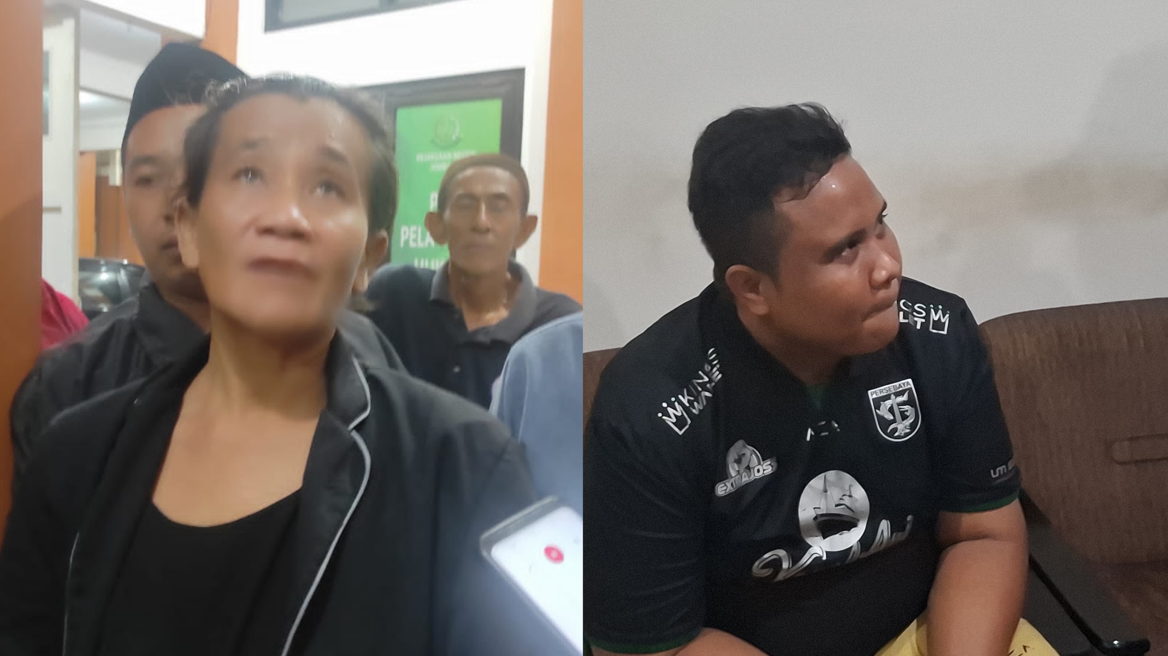 Ibu korban penipuan jaksa gadungan (kiri) saat menceritakan kronologi penipuan yang dialaminya