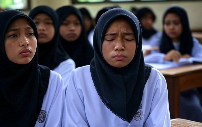 ilustrasi siswa madrasah tak lulus sekolah