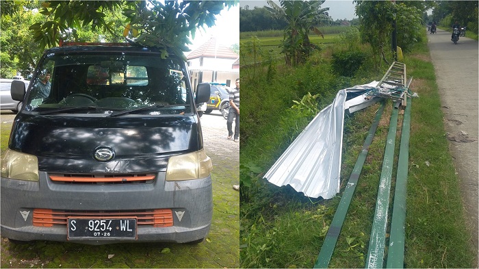 ecelakaan maut melibatkan sebuah sepeda motor dan pikap yang sedang membawa muatan besi hollow terjadi di Jalan Raya Dusun Delik, Desa Pojokrejo, Kesamben Jombang.
