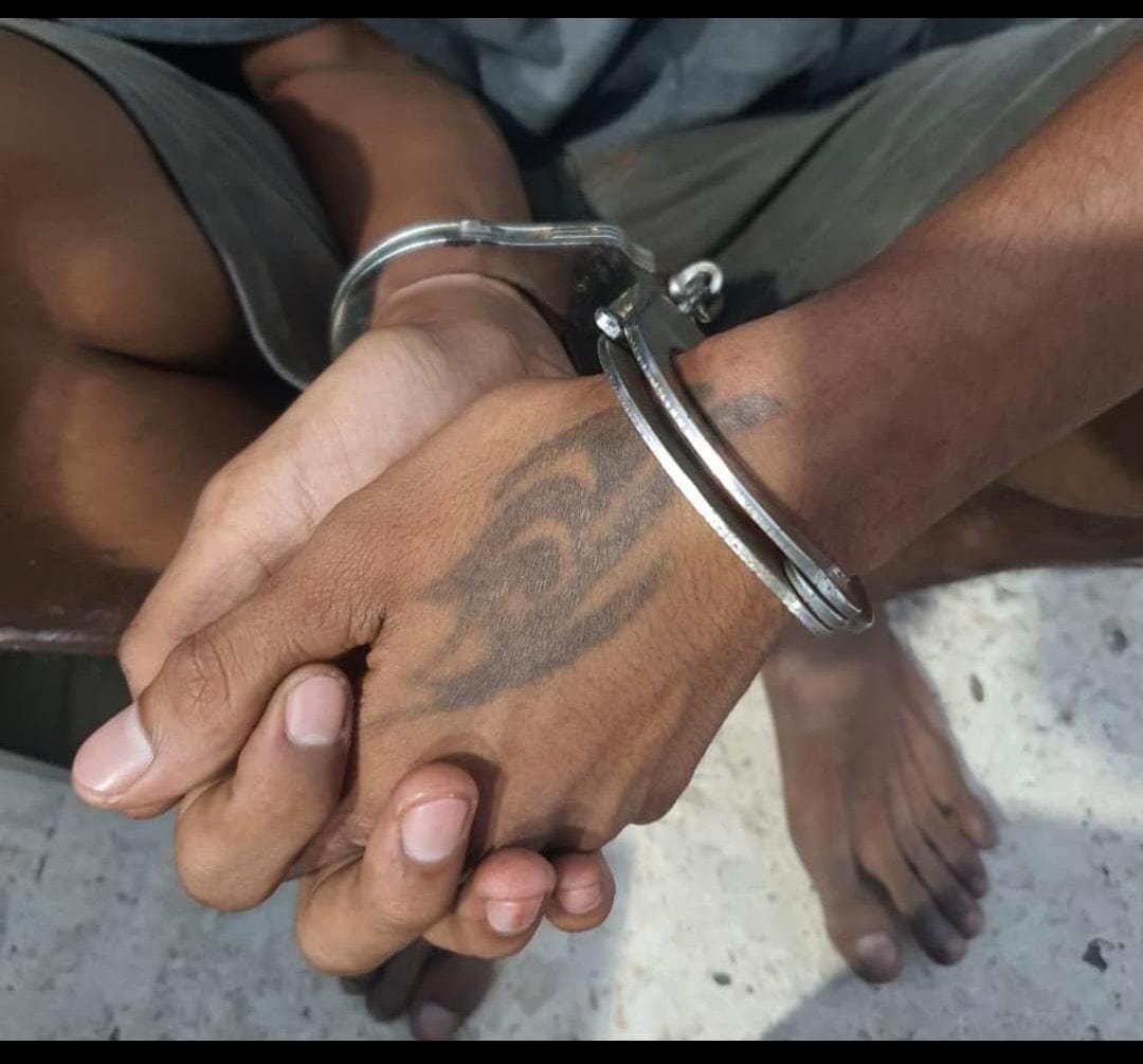Pelaku pembobolan rumah di Pacarpeluk Jombang saat dibekuk polisi
