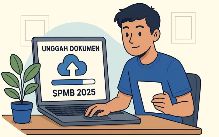 Ilustrasi pendaftaran SPMB 2025 (Produk Meta AI)