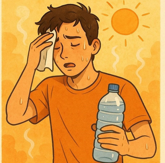 ilustrasi cuaca panas (AI)