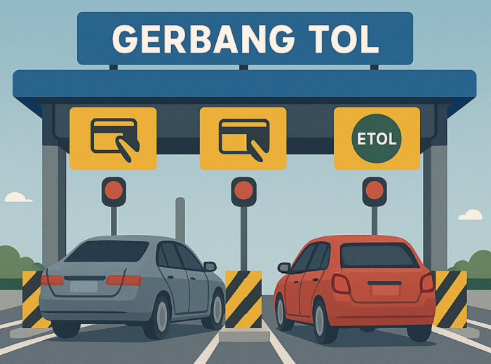 ilustrasi gerbang tol (chatgpt)