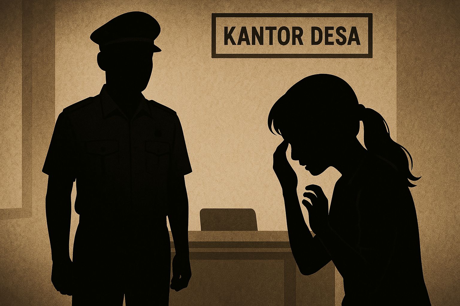 Ilustrasi pelecehan seksual di kantor desa