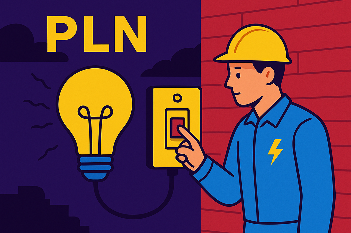 Ilustrasi pemadaman listrik oleh PLN (chatgpt)