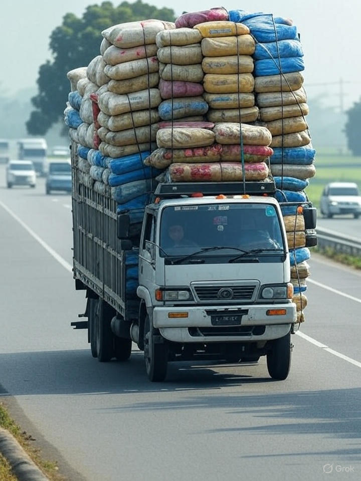 Ilustrasi truk ODOL yang tahun depan penindakannya tak lagi pakai jembatan timbang