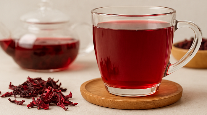 Teh Hibiscus Ilustrasi GPT AI