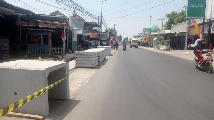 ON PROGRES: Salah satu PSD ruas Ceweng-Kalianyar di Kecamatan Jogoroto progres pengerjaannya positif.