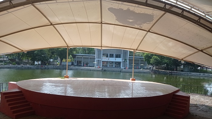 MATI SURI: Kondisi aset Tirta Wisata di Desa Keplaksari, Kecamatan Peterongan yang nganggur.