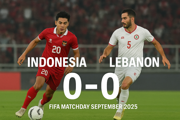 Ilustrasi timnas indonesia vs timnas lebanon