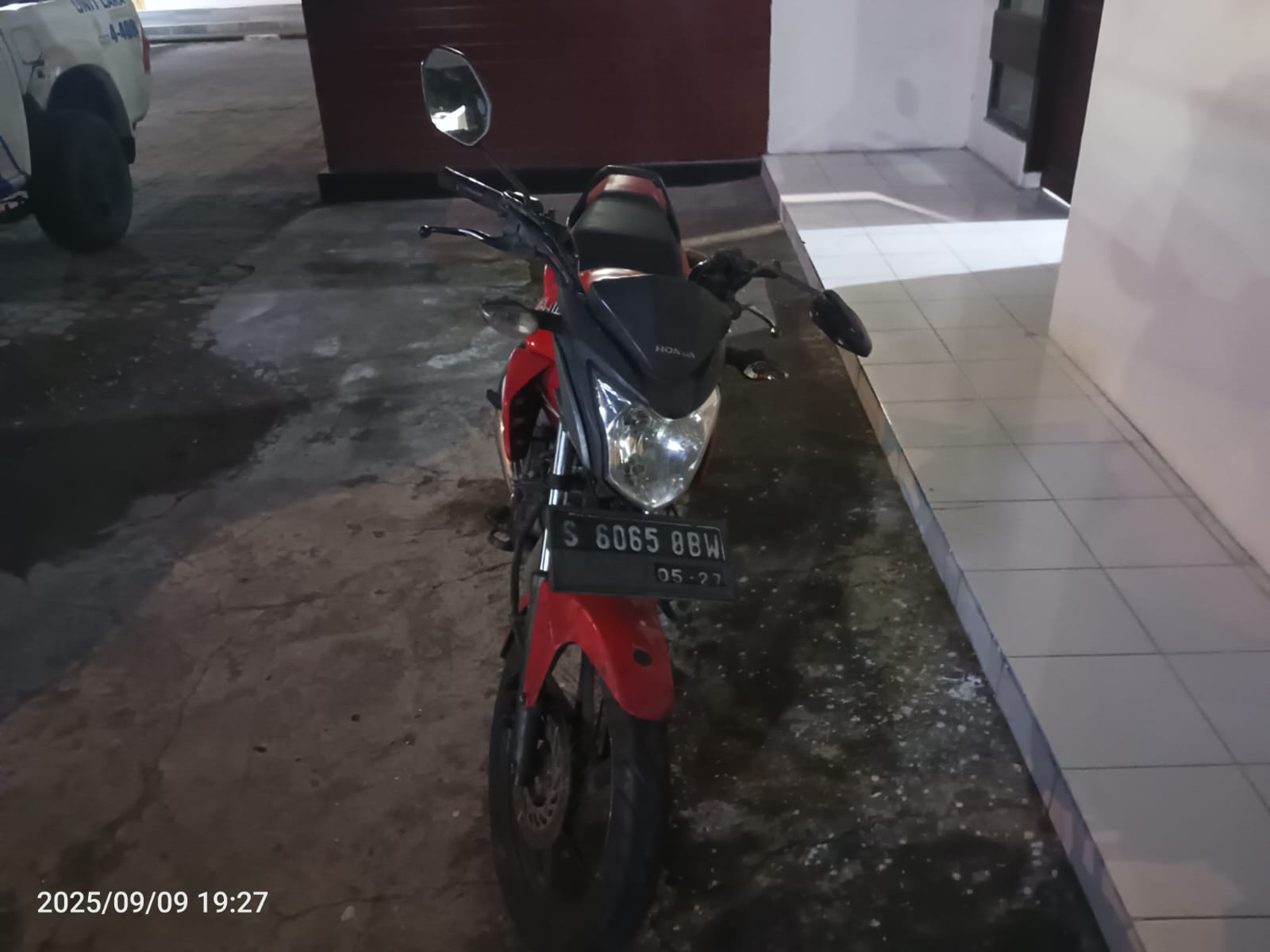 Kondisi motor korban yang terlibat kecelakaan di Kabuh Jombang