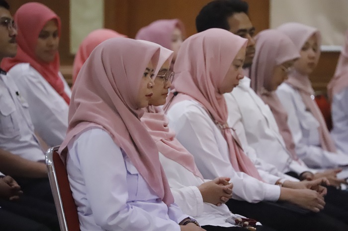 SEMRINGAH: Pemberian SK PPPK tahap kedua di Ruang Bung Tomo Kantor Pemkab Jombang.