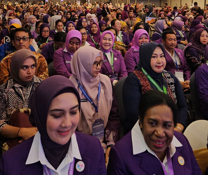 SINERGI: Ketua Posyandu Kabupaten Jombang, Yuliati Nugrahani Warsubi menghadiri Rakornas Posyandu 2025 di Grand Mercure Ancol, Jakarta, Senin (22/9).