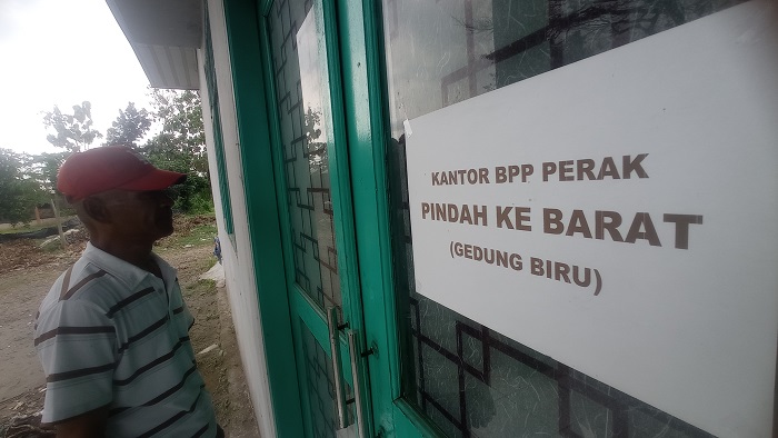 BAKAL DIURUK: Aset eks kantor BPP Perak di Desa Glagahan, Kecamatan Perak bakal digunakan Terminal Barang.