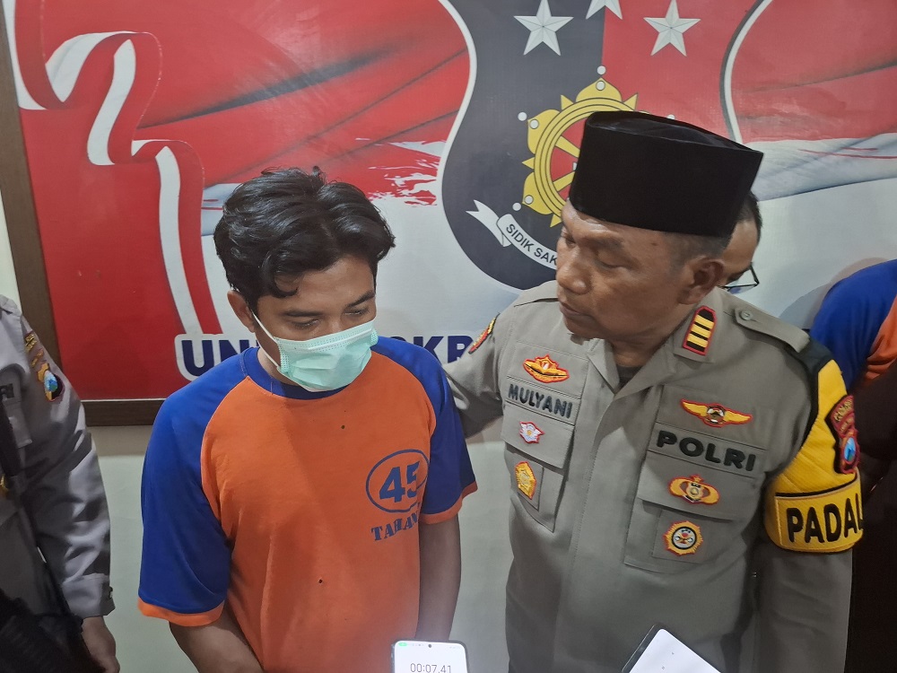 Nanang Iswahyudi dibekuk Polsek Jombang lantaran ulahnya mencuri motor tetangganya sendiri