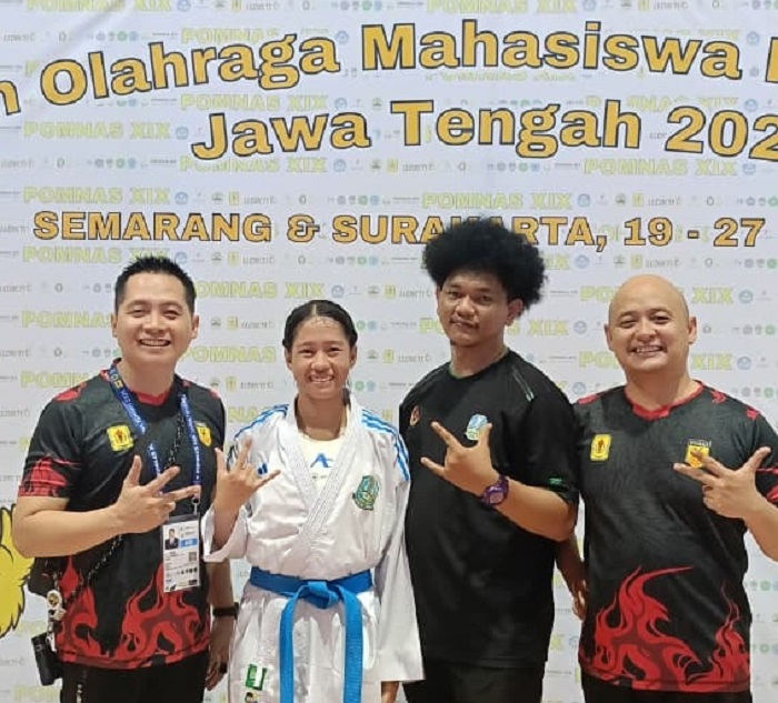 MEMBANGGAKAN: Shalsabila Erika Kanasawa meraih juara 3 kumite -61 kg putri.
