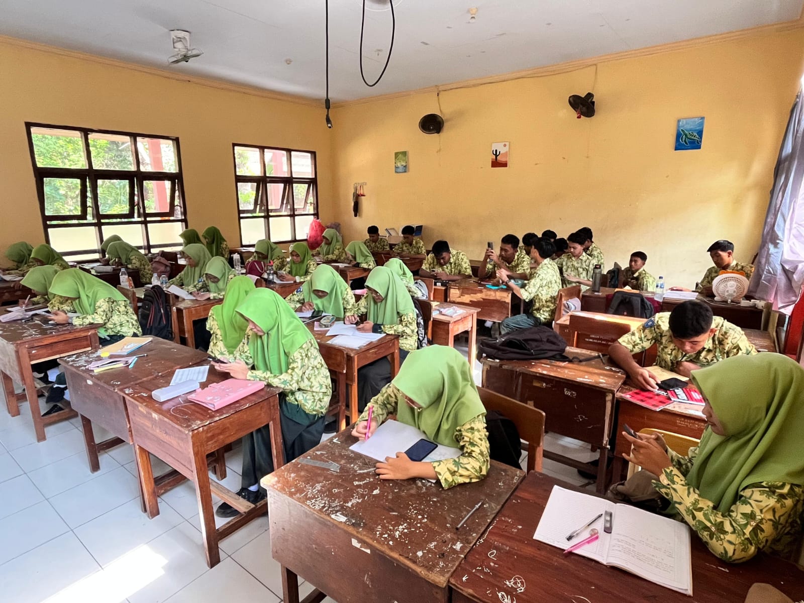 Kegiatan Tryout TKA yang dilakukan di salah satu SMA di Kabupaten Jombang