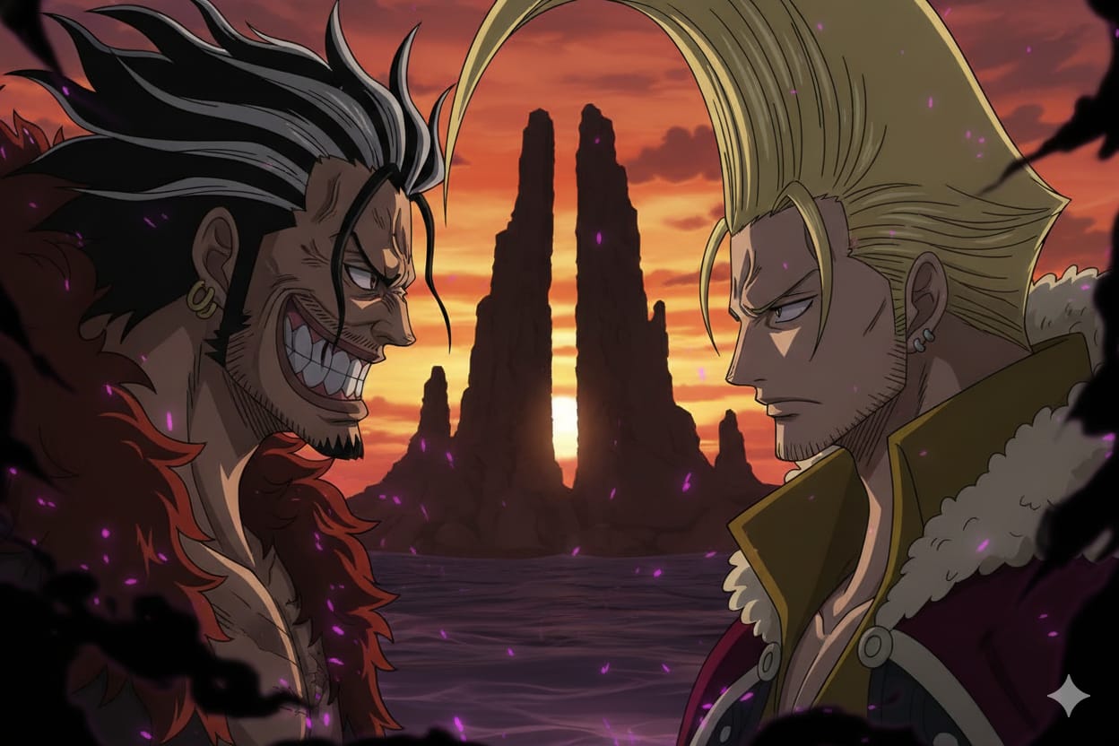 Spoiler One Piece Chapter 1162: Kekalahan Memalukan Garling dari Xebec di God Valley