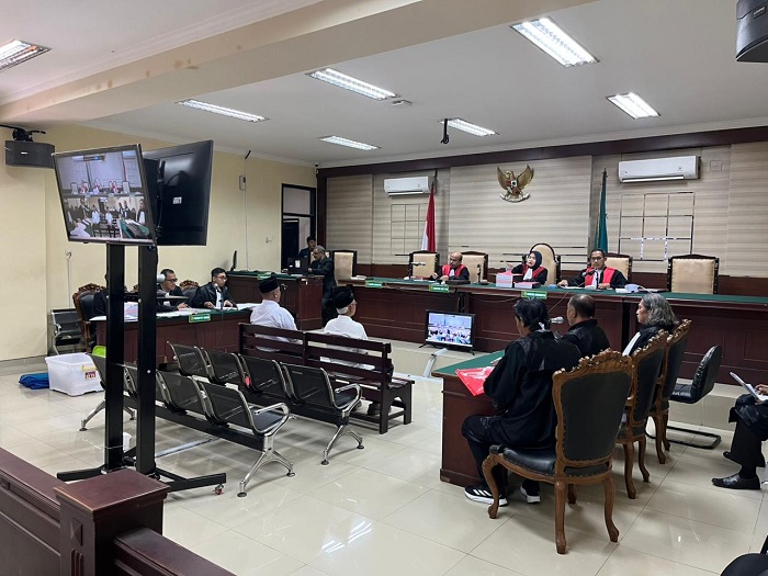 Sidang lanjutan kasus korupsi dana bergulir (Dagulir) Bank UMKM Jatim dengan terdakwa eks direktur Perumda Panglungan Tjahja Fadjari, 60, dan eks pimpinan Bank UMKM Jatim Jombang Ponco Mardi Utomo, 58
