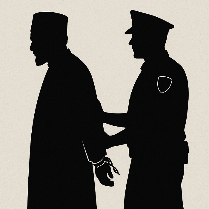 Ilustrasi tokoh agama ditangkap polisi