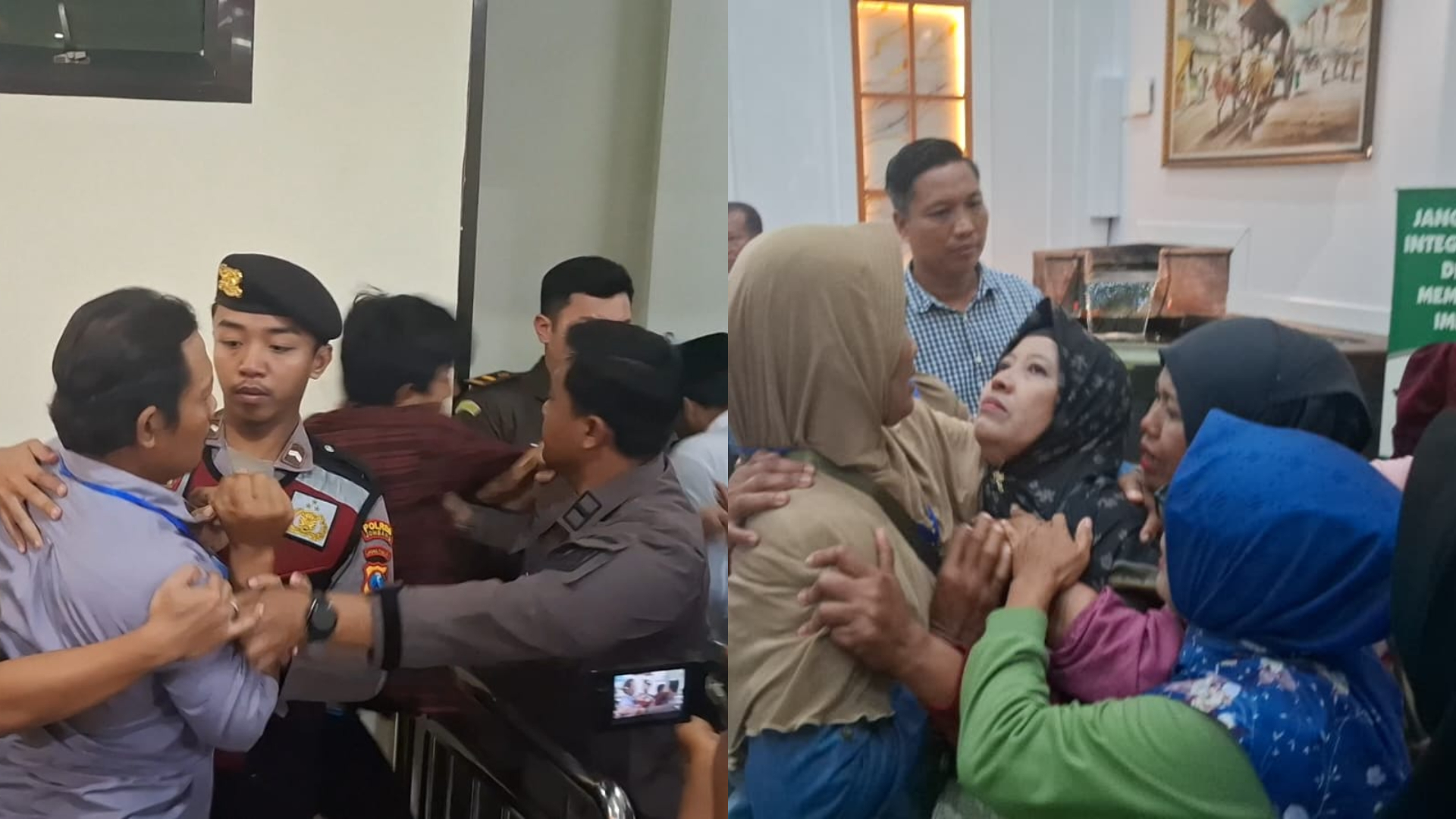 Kericuhan usai persidangan kasus pembunuhan dan pemerkosaan di Jombang