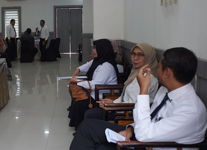 Sebanyak 19 peserta menjalani uji gagasan dan wawancara secara tertutup di Ruang Swagata Pendopo Kabupaten Jombang.