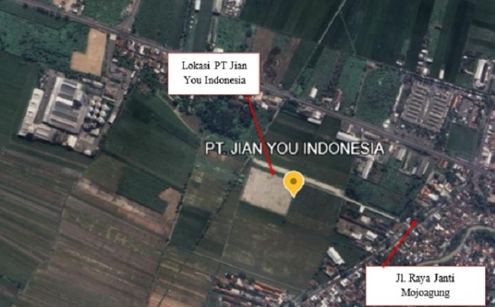 Lokasi PT Jian You Mojoagung