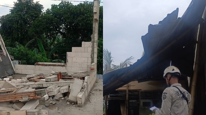 Angin kencang yang menerjang Kabupaten Jombang pada Minggu (2/11) menyebabkan kerusakan pada belasan bangunan.
