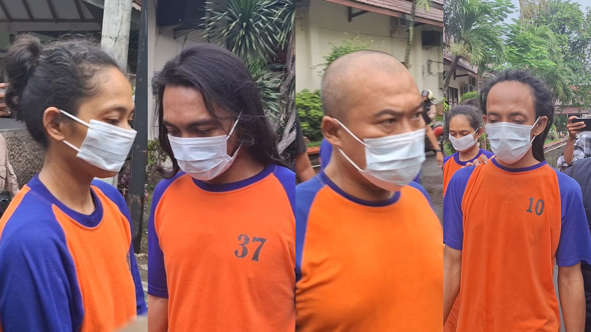 Empat tersangka kasus greenhouse ganja di Mojongapit Jombang