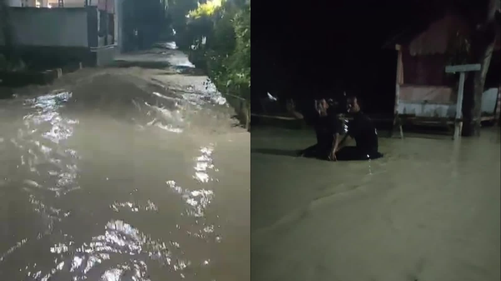 Banjir kembali merendam permukiman warga di Dusun Pojok, Desa Klitih, Kecamatan Plandaan, Kabupaten Jombang, Sabtu (20/12) petang.