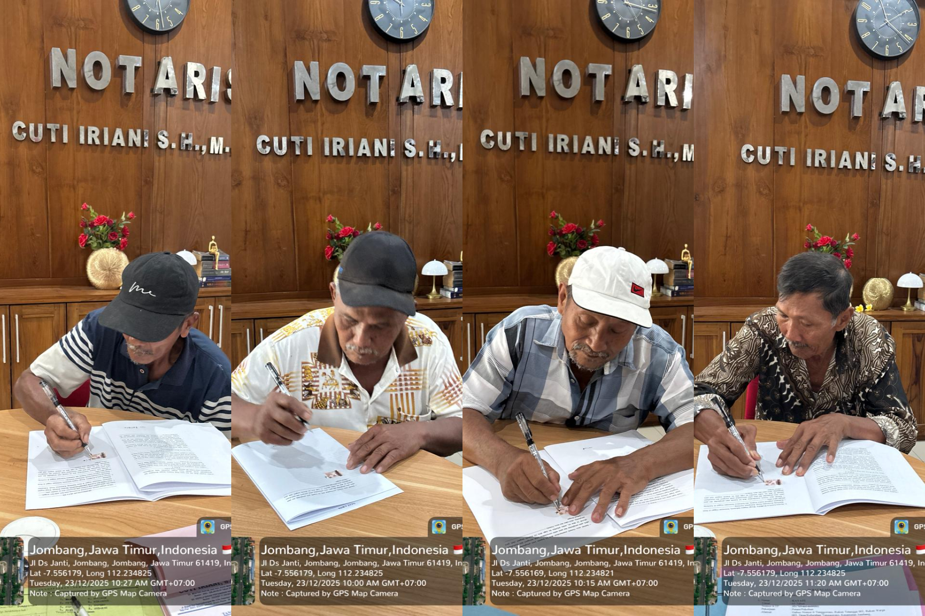 &nbsp;  SEPAKAT: Warga tanda tangan pelepasan lahan di hadapan notaris.  &nbsp;   &nbsp;
