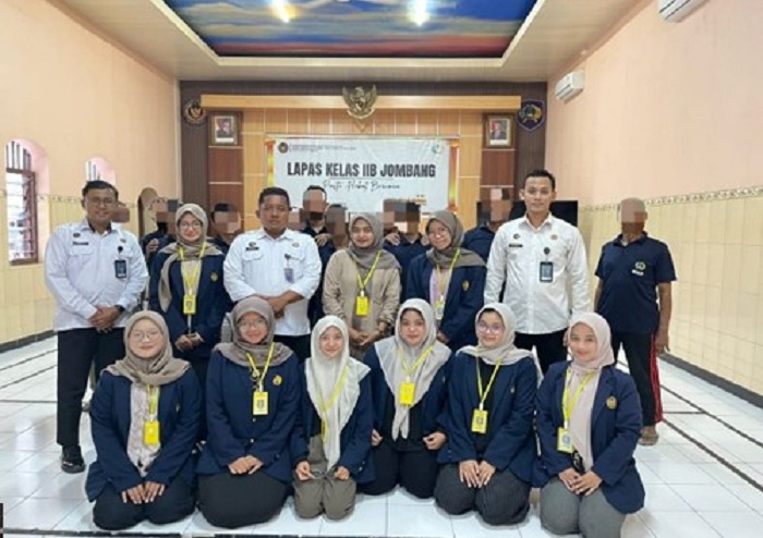 Mahasiswa BK Unesa magang di Lapas Kelas IIB Jombang.