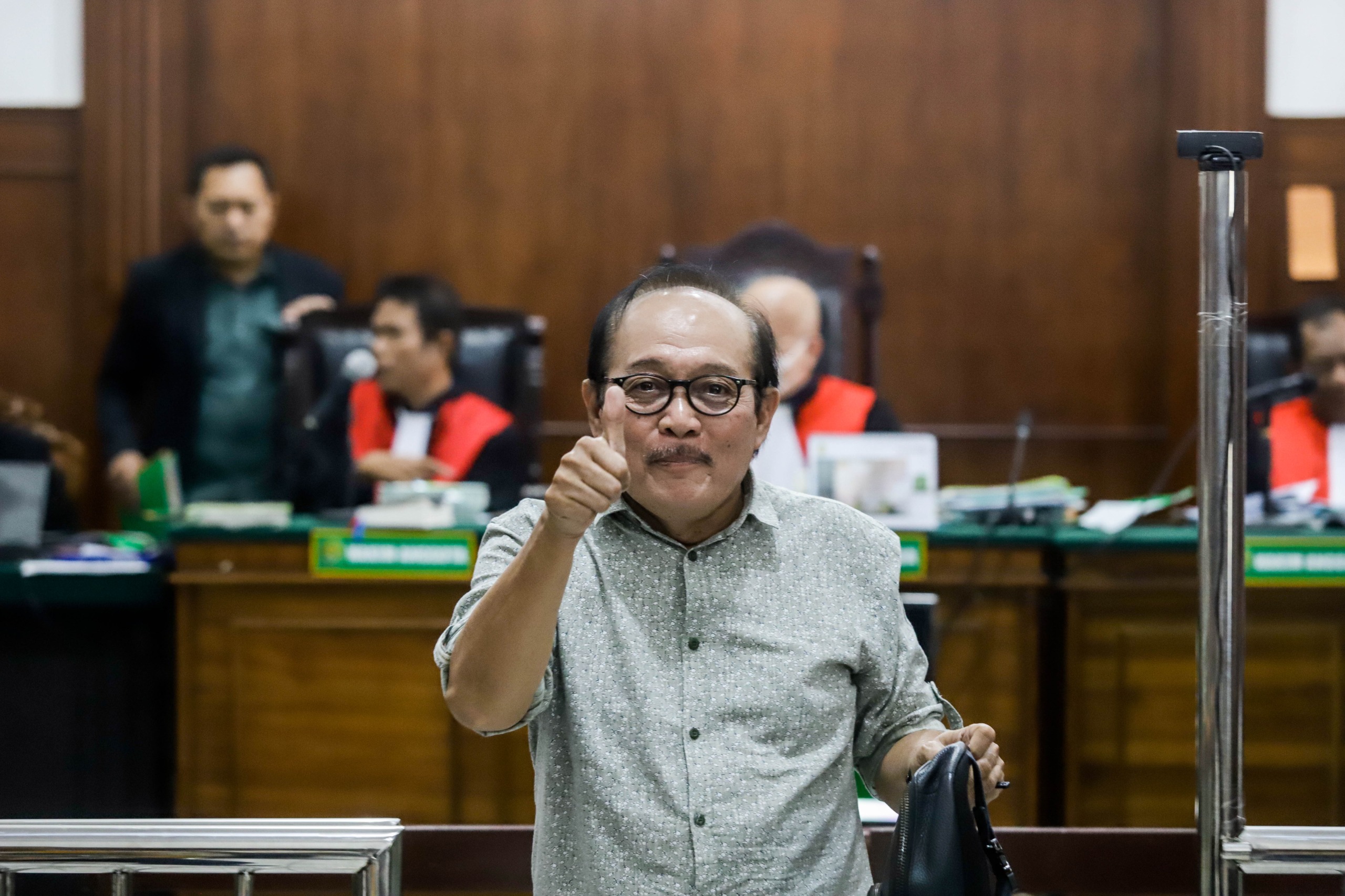 Mohammad Yamin, mantan karyawan Jawa Pos yang dihadirkan saat sidang (13/1)