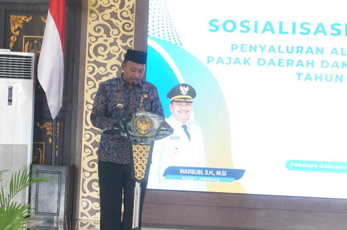 Kepala DPMD Jombang Sudiro saat memberikan sambutan