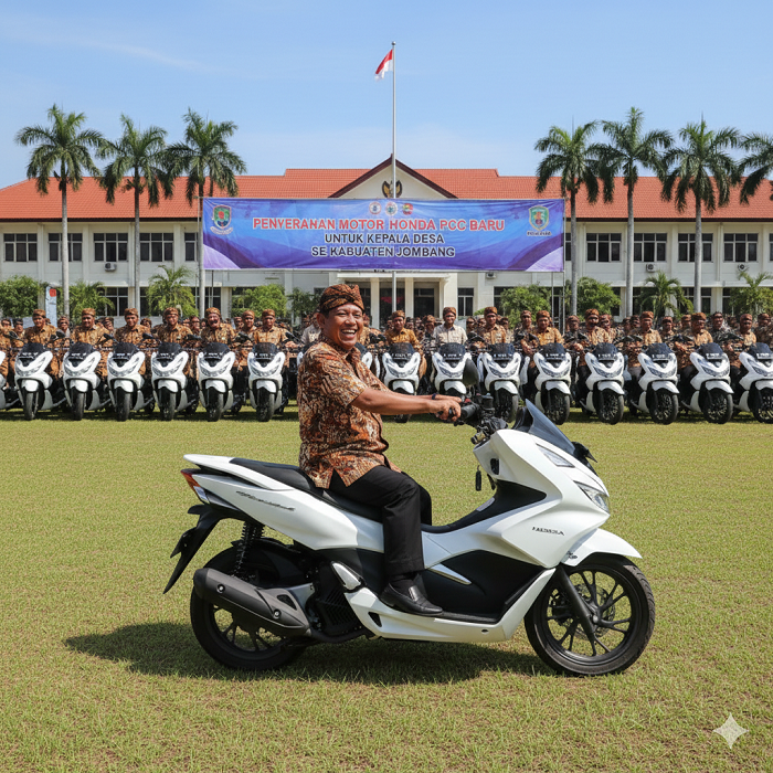 Ilustrasi Kepala desa menerima honda PCX baru
