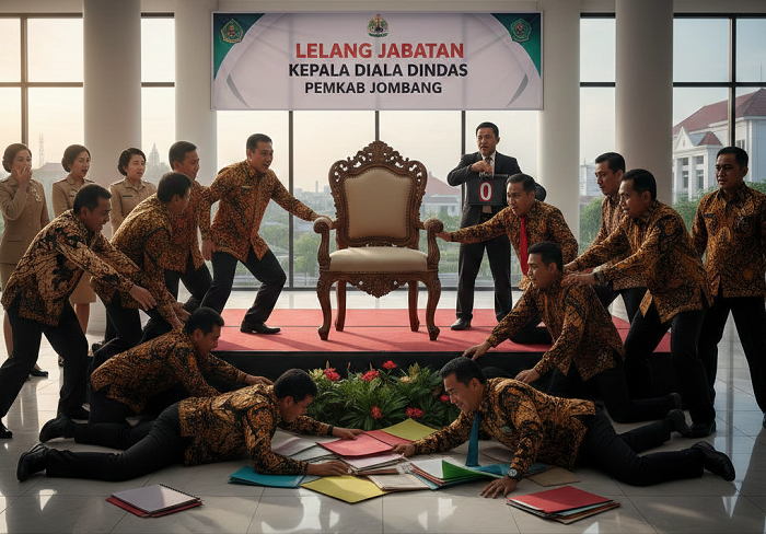 ilustrasi pejabat ikuti seleksi jabatan kosong (ai)