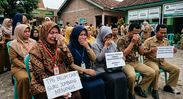 ilustrasi guru madrasah (ai)