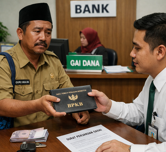 ilustrasi guru mulok gadai BPKD (ai)