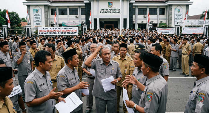 Ilustrasi ratusan kepala desa di Jombang bingung karena dana desa dari pusat belum cair.