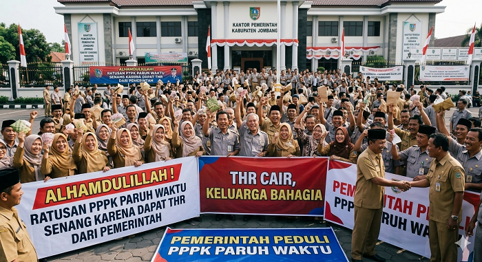 ilustrasi THR PPPK Paruh waktu cair (ai)
