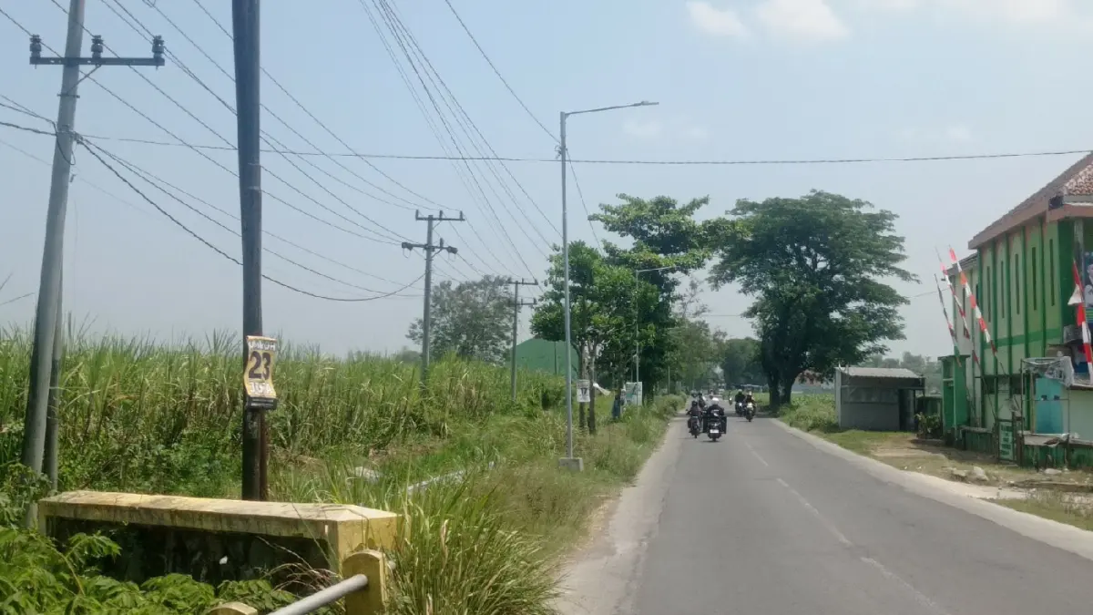 PJU di Ruas Ceweng-Kalianyar, di Kecamatan Jogoroto program PIK 2025. (Ainul Hafidz/Radar Jombang)