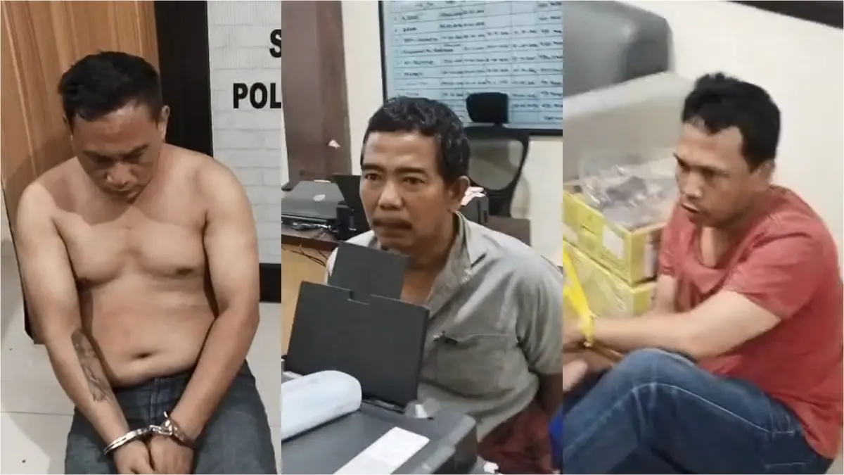Tiga anggota komplotan perampok pasutri di Sumobito Jombang yang dibekuk polisi