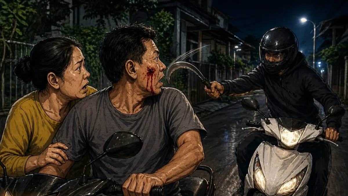 Ilustrasi pembacokan di Jombang