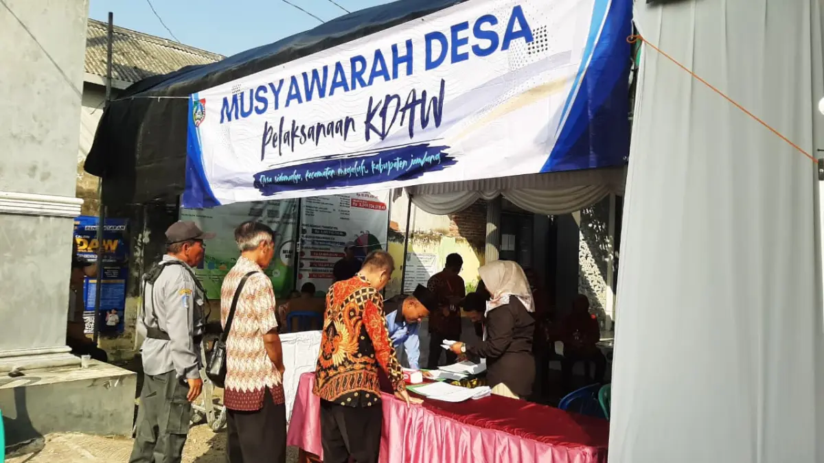 Desa Sidomulyo, Kecamatan Megaluh, menggelar pemilihan KDAW Selasa (12/5).