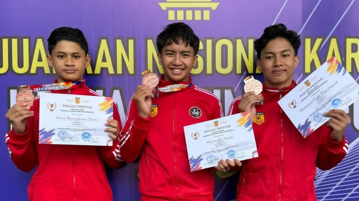 karateka Jombang yang menyabet medali di ajang Kejurnas Forki di Bandung, (9-12/5).