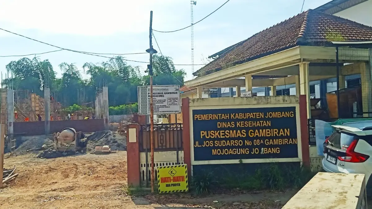 DIKEBUT: Proyek Puskesmas Gambiran di Kecamatan Mojoagung, (21/5).