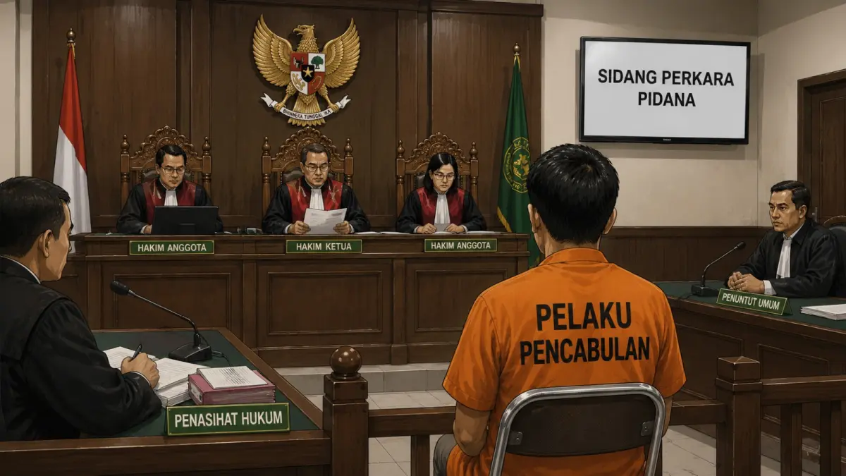 Ilustrasi sidang kasus pencabulan
